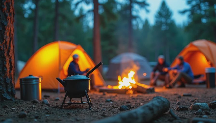 Visual context for camping wood stove