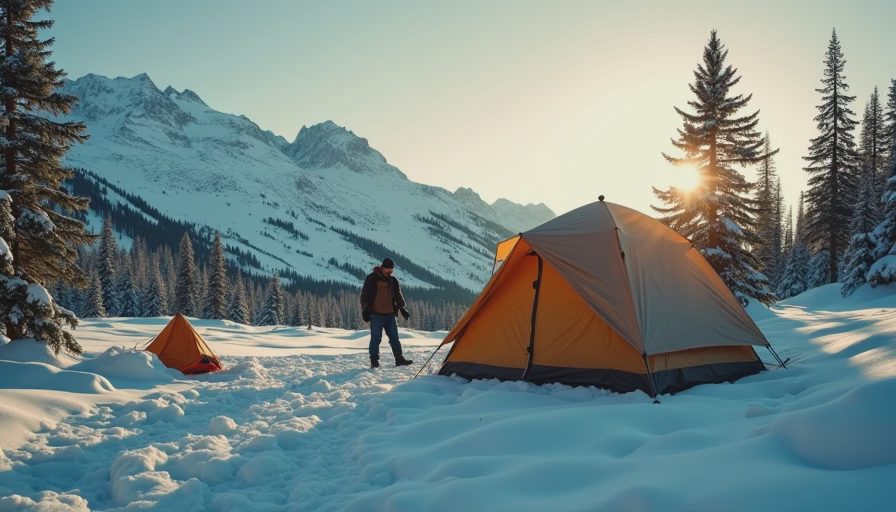Visual context for snow peak tent
