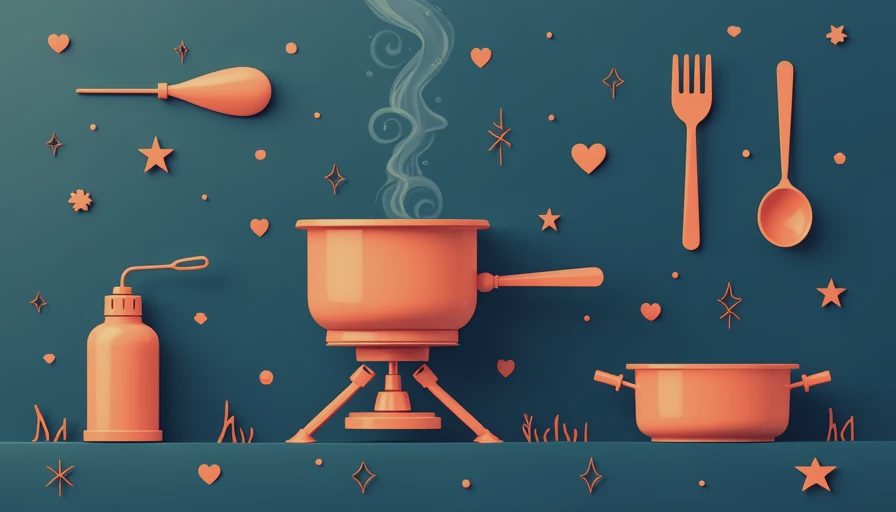 Visual context for camping cookware set
